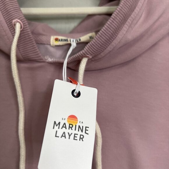 Marine Layer Tate Cropped Hoodie In Lavender color Size XL - Picture 3 of 4